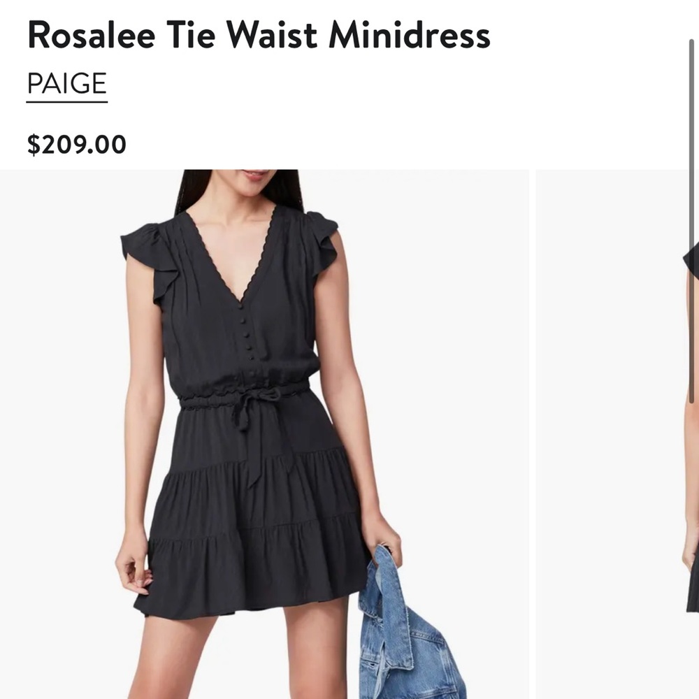 Paige Rosalee tie waist mini dress
